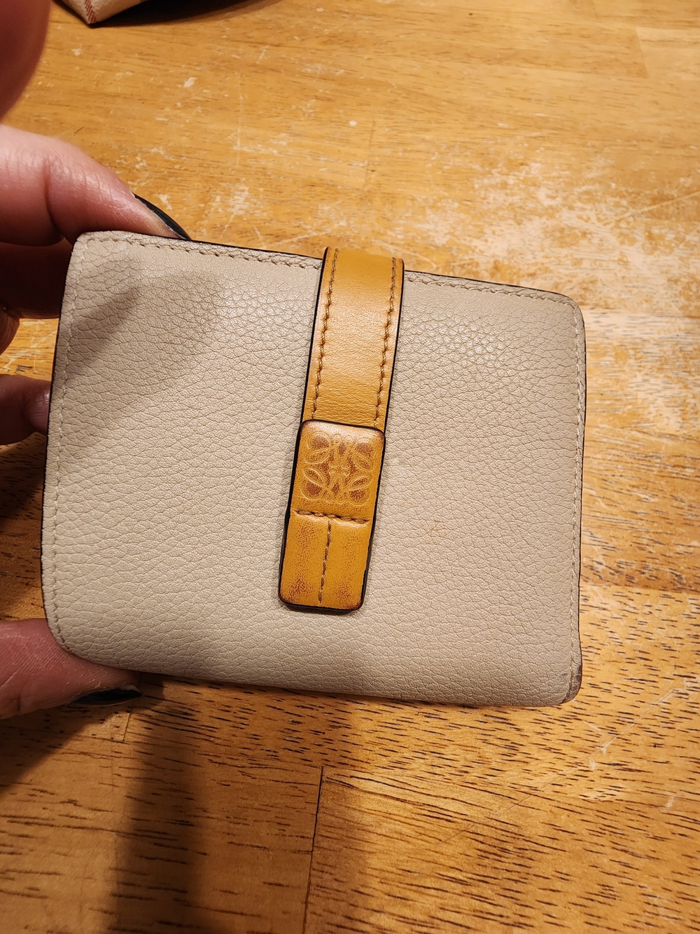 Loewe Compact Zip Wallet in soft grained calfskin, featuring multiple card slots
